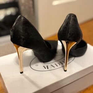 SHEIN Black Heels with Gold Stiletto